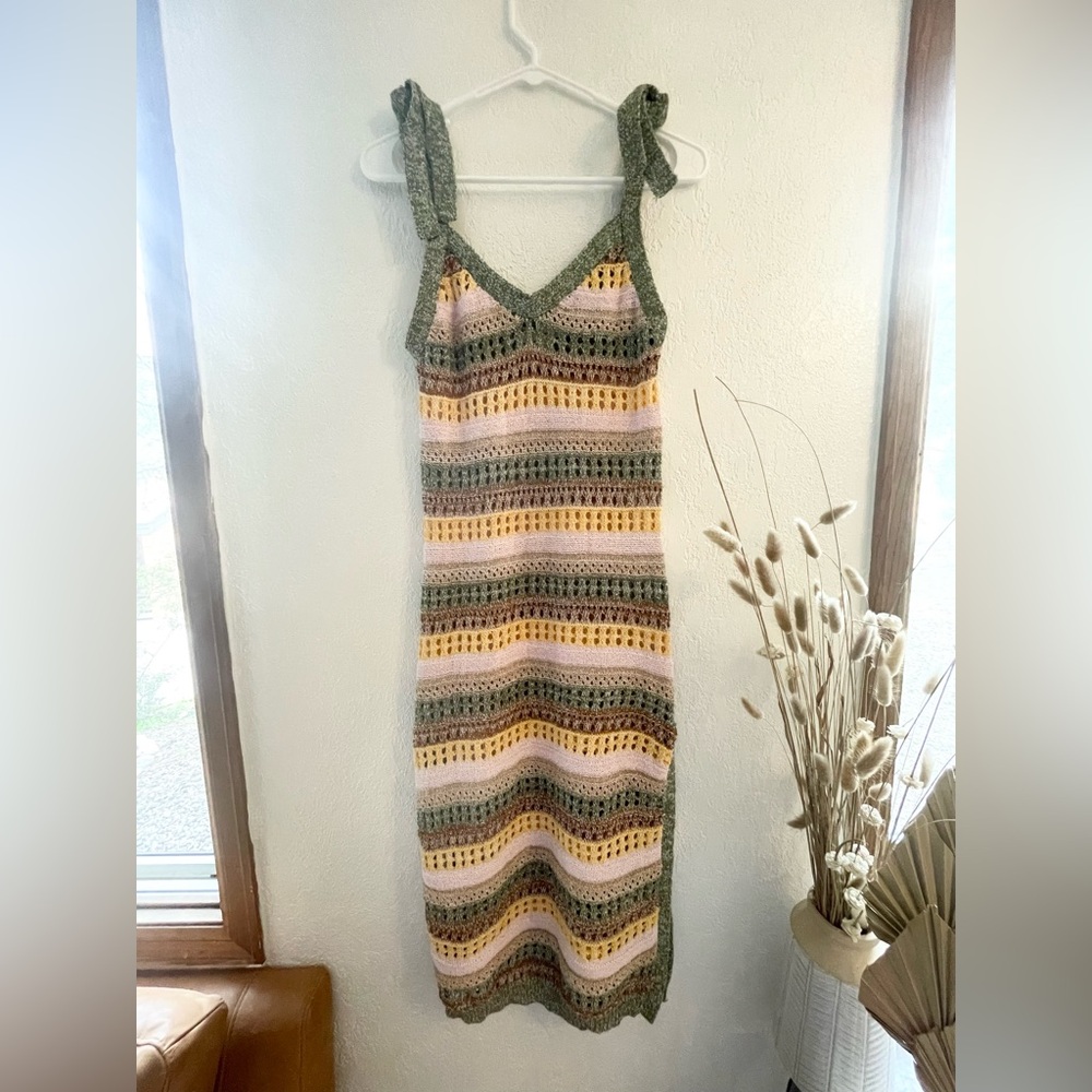 Vici // Crochet Midi Beach Cover Up